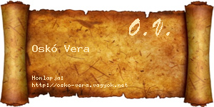 Oskó Vera névjegykártya